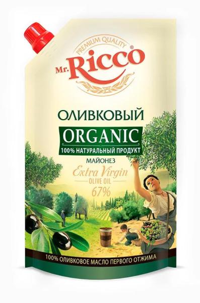 Майонез Mr.Ricco оливковый Organic 67% 400мл