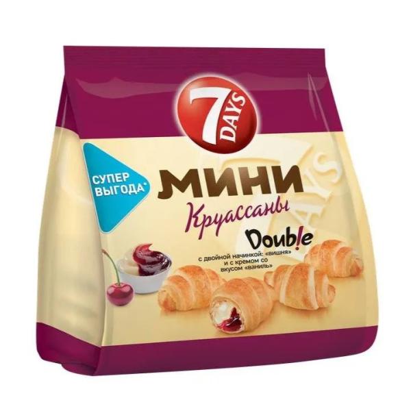 7DAYS мини-круассаны Ваниль-Вишня, 265 г