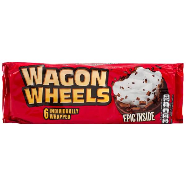 Печенье Wagon Wheels с суфле, покрытое глазурью с ароматом шоколада, 220 г