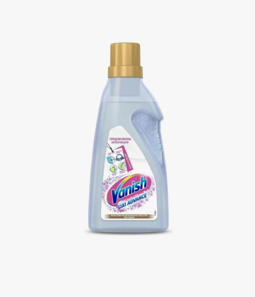 Отбеливатель и пятновыводитель Vanish Oxi Advance для белого белья и тканей 750 мл