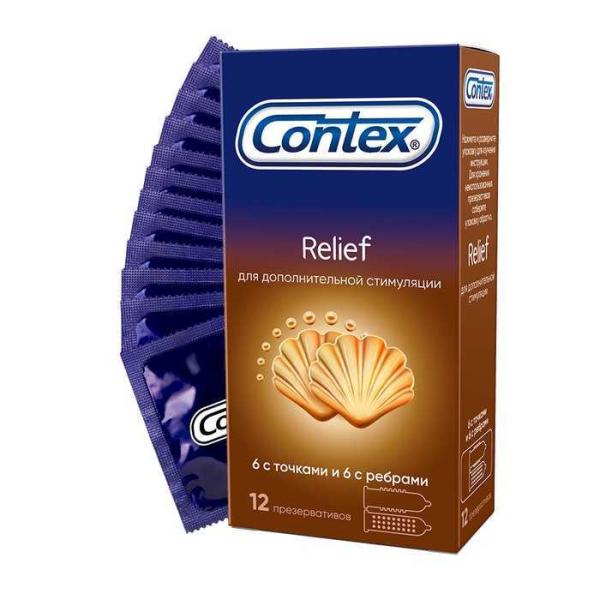 Презервативы Contex Relief рельефные 12 шт